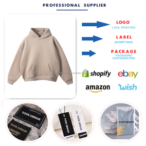 High-quality 500 GSM Heavy Weight Cotton <b>Zipper</b> Hooded Custom Puff Printed Hoodie Oversize Blank Unisex Hoodie - Product Image 4