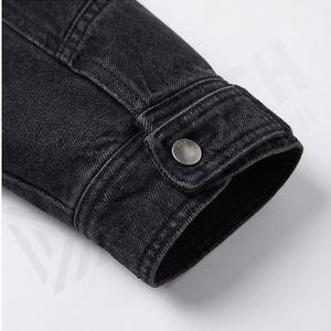 Veste en jean sur mesure de qualité pour femmes, design élégant, fermeture éclair verticale sur le devant, poche, style hip-hop de rue, couleur personnalisée - Product Image 6