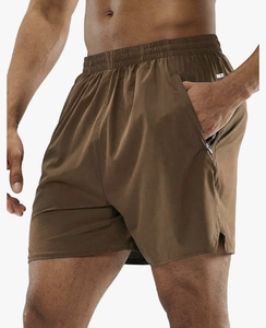 Vente chaude hommes séchage rapide Gym Fitness Shorts sportif décontracté élastique taille moyenne fermeture solide respirant maille toile tissé inde - Product Image 4