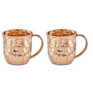 <b>Fancy</b> Pure Solid Copper <b>Mugs</b> Set 4 Handcrafted Pattern Hammered Finish Beer Iced Beverages Home Bar Business Gifts Customized - Product Image 6