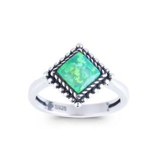 Jeulia Fairy Princess <b>Opal</b> Gemstone <b>Ring</b>-<b>Gold</b> & Rhodium Plated Fashion Jewelry - Product Image 4