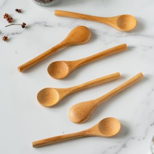 Ensemble de cuillères en bambou mignon pour la vaisselle meilleur choix cadeaux pour la maison cuillères de service naturelles de qualité supérieure - Product Image 5