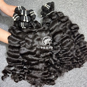 Cabello crudo vietnamita de alta calidad, paquete ondulado suelto de ondas naturales, cabello virgen crudo 100%, extensiones de cabello de un donante, venta al por mayor - Product Image 1