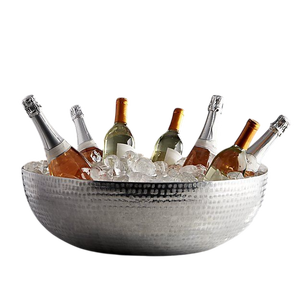 Design simple et attrayant Seau à glace couleur argent Seau à glace en acier inoxydable de qualité supérieure pour l'utilisation de fêtes et d'événements - Product Image 6