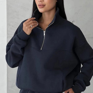 เสื้อกันหนาวมีฮู้ดแขนยาวสำหรับผู้หญิงเสื้อฮู้ดผ้าฝ้ายขนแกะแบบปรับแต่งได้ - Product Image 3