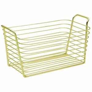 Handcrafted Durable Metal <b>Wire</b> <b>Storage</b> <b>Basket</b> Decorative Organizer for Home Kitchen Dining Room Modern Rustic Use - Product Image 2