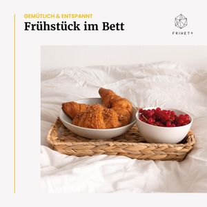 Bandeja tejida Bandeja de almacenamiento de mimbre de madera rectangular tejida a mano para café/desayuno/postre/fruta/Pan Color primario por HF CRAFTS - Product Image 5