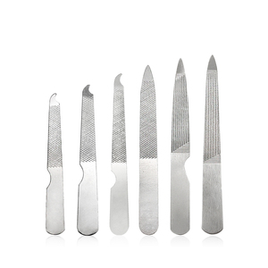 Lima de esmalte de uñas de acero inoxidable curvo Herramienta de metal de manicura personal con uso cómodo para los dedos - Product Image 5