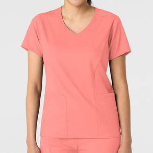 Premium <b>Scrub</b> Uniform Sets for Women Oversize Fit V-neck <b>Scrubs</b> <b>Top</b> & Yoga Jogger Pants with Pockets - Product Image 2