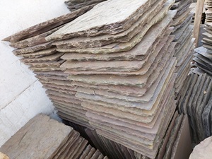 Tự nhiên nhiều màu Slate bước đá pavers 45x45cm vuông bền thiết kế truyền thống 5 năm bảo hành vườn cảnh quan - Product Image 2