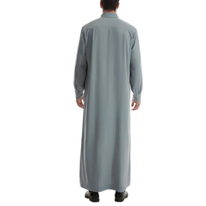 Vente chaude Hommes Moyen-Orient Respirant Coton/Polyester Thobe Thawb Dubai Style Arabe Robe Abaya Saudi Jubba Thobes pour Hommes - Product Image 6
