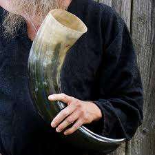 Good Quality of Viking <b>Drinking</b> Horn & Horn Mug With Metal <b>Stand</b> Polished Custom Food Safe From India Low Price Natural Buffalo - Product Image 2
