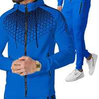 Conjunto Deportivo 3D de Alta Calidad para Hombre, Sudadera con Capucha y Cremallera de Manga Larga, Pantalones Deportivos, Cintura Elástica de Moda para Invierno, Algodón/Poliéster