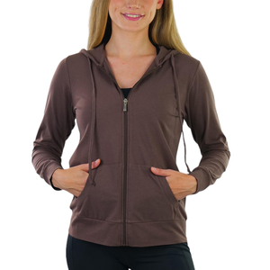 Sweat à capuche zippé pour femme respirant pour usage extérieur, style streetwear, personnalisable, en vente - Product Image 3