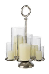 Portavelas de Metal de Aleación de Aluminio Hecho a Mano, Estilo Linterna, con Impresión Dorada, para Decoración Navideña del Hogar, Velas de Pilar - Product Image 4