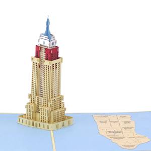 Carte 3D pop-up Empire State, carte de vœux artisanale, bâtiment, cartes pop-up 3D, New York 3D, carte pop-up, artisanat papier, carte de vœux - Product Image 2