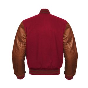2025 personnalisé High Street Style Letterman Baseball veste nouveau Look personnalisé laine Original cuir manches fabricant en gros - Product Image 4