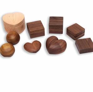 Finition noire en bois fait à la main demi-rond boîte à bijoux anneau boucles d'oreilles collier poitrine organisateur - Product Image 5