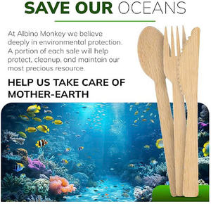 Food Grade Wooden Spoon <b>Fork</b> and Knife Set for Restaurant and Household - Product Image 5