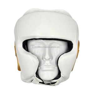 Professional Children's Fly Boxing Leather Head Guard Custom Logo Lace up Sparring Training Pakistan - Product Image 4