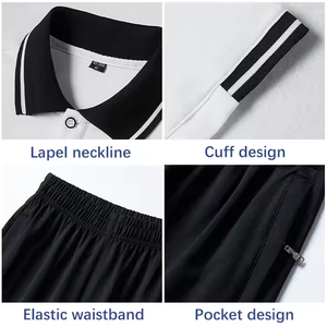 Wholesale Manufacturer Gym Tracksuit Men Custom Men 2 Piece Set Tracksuit Jogger Sweatsuits <b>T</b> <b>Shirt</b> and Pants Set Jogging <b>Suits</b> - Product Image 2