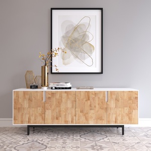 KTB68060 Moderno y Lujoso Mueble Extensible de Madera de Caucho de 180x42x63cm para Bar en Casa, Mueble de Interior - Product Image 3