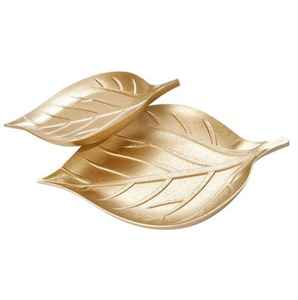 VISHAL HANDICRAFT - Bandejas Metálicas Modernas de Diseño, Platos para Servir de Forma Irregular, Decoración Ecológica y Duradera - Product Image 1