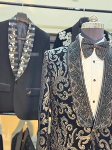 Classique hommes costumes 2 pièces mariage marié robes de bal fête sur mesure veste + pantalon marié smoking homme mode vêtements - Product Image 4