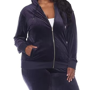 Chándales de Invierno para Mujer, 100% Algodón, con Logotipo Personalizado, Transpirables, Talla Grande XXL, Pantalones Deportivos con Capucha, Servicio OEM - Product Image 5