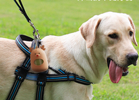 Porte-sacs à déjections pour animaux de compagnie en silicone acrylique imperméable, durable, lavable et biodégradable, motif renne de Noël |   Mignon et portable pour chiens et chats