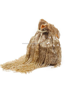 Bolso Potli con bordado dorado granate hecho a mano indio para mujer Bolso Potli DE TRABAJO Gota Patti de ARTESANÍA DE LUJO A PRECIO AL POR MAYOR - Product Image 5