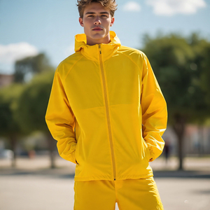 Conjunto de Pantalones Cortos PARA LA Lluvia, Chaqueta Impermeable con Cremallera, Cortavientos, Estilo Urbano, para Correr - Product Image 4