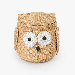 Handwoven puppy shaped storage <b>basket</b> for children room decor natural <b>water</b> <b>hyacinth</b> <b>baskets</b> - Product Image 3
