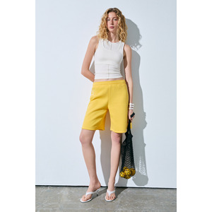 GRIMELANGE UYINI Pantalones Capri para Mujer, Tela Orgánica Suave, Detalle de Rayas, Doble Bolsillo - Product Image 1