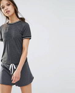 Proveedor de Camisetas Cortas de Algodón Premium para Mujer al por Mayor, Logotipo Bordado Personalizado - Product Image 3
