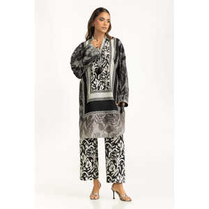 Conjunto de Dos Piezas para Mujer, Estilo Bohemio, Estampado Cambric Negro, Talla XXS/XS - Product Image 6