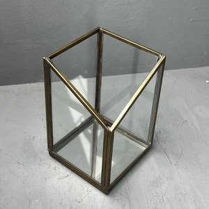 เชิงเทียนเชิงเทียนตกแต่งเชิงเทียนทำด้วยทองเหลืองและแก้ว - Product Image 3