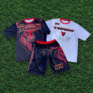 Uniformes de football 7v7 pour jeunes, tailles enfant, uniformes de football 7v7 personnalisés sublimés, matière extensible, uniformes de football 7v7 pour jeunes et collégiens - Product Image 4