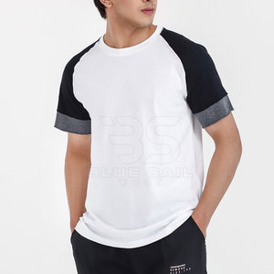 เสื้อยืดผู้ชายทรงสลิมฟิตผ้าฝ้ายสีพื้น - Product Image 1