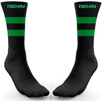 Chaussettes de sport décontractées pour hommes, qualité supérieure, en spandex/polyester, avec logo personnalisé sur le corps, couleurs d'équipe, pour le football et les activités sportives