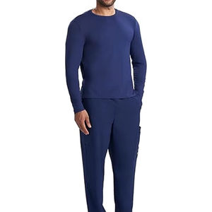 Uniforme médical personnalisé en bleu royal pour le soin, coupe évasée, uniforme chirurgical d'hôpital, sous-vêtement d'infirmière pour homme, logo, vente en gros 2025 - Product Image 3