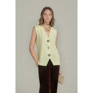 Chaleco Elegante para Mujer con Detalle de Botones 1562, Chaleco con Elegantes Detalles de Botones - Product Image 1