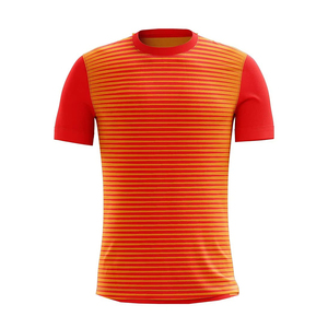 Nueva Camiseta de Fútbol Personalizada al por Mayor para Hombre, Sublimación, 100% Algodón, Transpirable, Ligera, Manga Corta - Product Image 1
