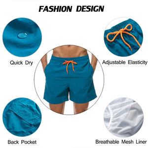 กางเกงว่ายน้ำขาสั้นสำหรับผู้ชายกางเกงขาสั้นผ้าไนลอนชายหาดแบบตาข่ายทำจากผ้าโพลีเอสเตอร์แบบรีแอคทีฟหรูหราสำหรับผู้ชาย - Product Image 5