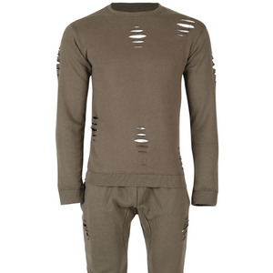 <b>Top</b> Quality OEM Wholesale Men's <b>Distressed</b> Tracksuit Solid Color Latest Casual Use Breathable Stylish Customized Men's Tracksuit - Product Image 5