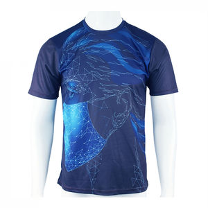 Buen Material Oem Service Factory Rate Mejor fabricante profesional Transpirable Ringer Diseño único 3D Impreso Camisetas para hombres - Product Image 1
