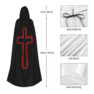Manteau de Commanderie des Templiers de Qualité Supérieure en Gros - Couleur Personnalisée, Croix Teinte, Vêtements à Coudre, Faible MOQ, Service OEM - Product Image 5