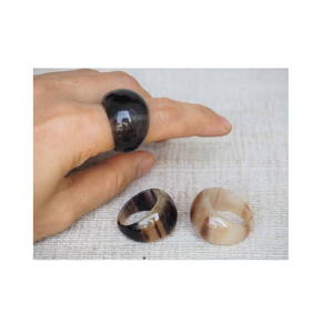 Anelli di corno di bufalo fatti <span class=keywords><strong>a</strong></span> mano gioielli di personalità look elegante per uomini donne gioielli di piccole dimensioni prodotti di vendita calda - Product Image 6