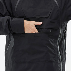 Veste de neige imperméable à capuche imprimée et à fermeture éclair pour les sports d'hiver, tissu softshell respirant, marque personnalisée Plus, vente en gros - Product Image 5