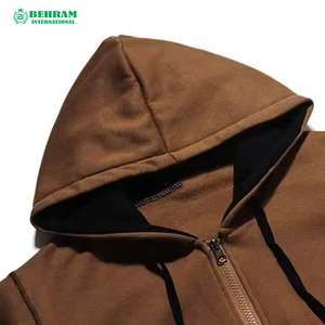 Unisex Fashion Long Sleeve Zipper Hoodie Casual Sport <b>Sweatshirts</b> Featuring Contrast Color Pocket Winter Clothing 100% Cotton - Product Image 5